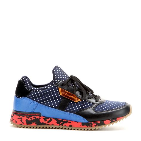 Lyst Dolce And Gabbana Printed Sneakers In Blue