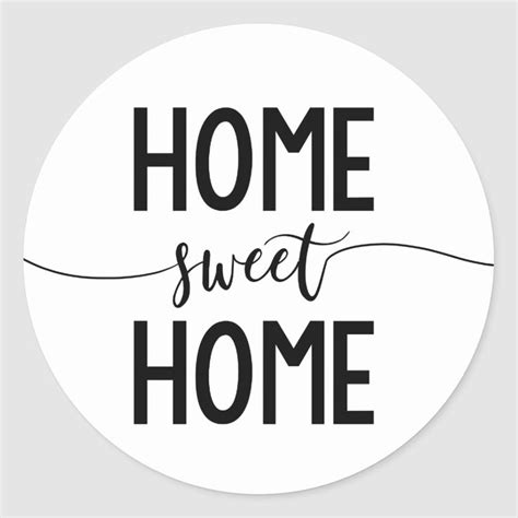 Home Sweet Home Classic Round Sticker Sweet Home Round