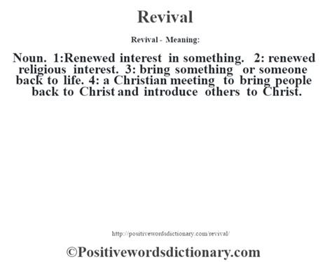 Biblical Definition Of Revival Definition Klw