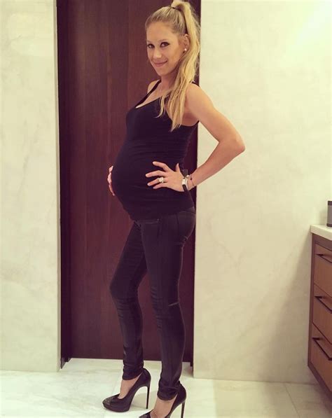Anna Kournikova Shares First Photo Of Her Baby Bump Four Months After
