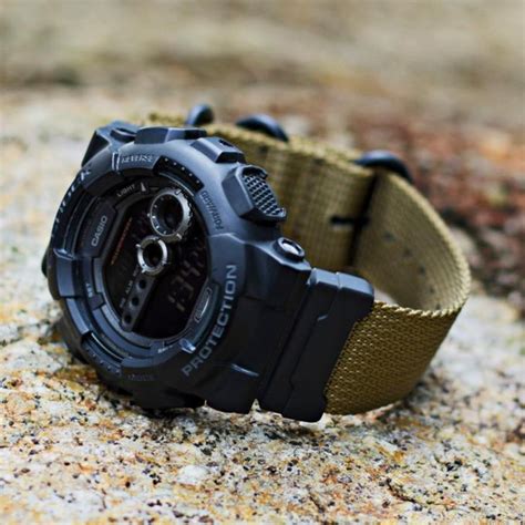 Casio watch straps price in malaysia january 2021. Ballistic Nylon Bronze Brown Zulu Watch Strap with G-Shock ...