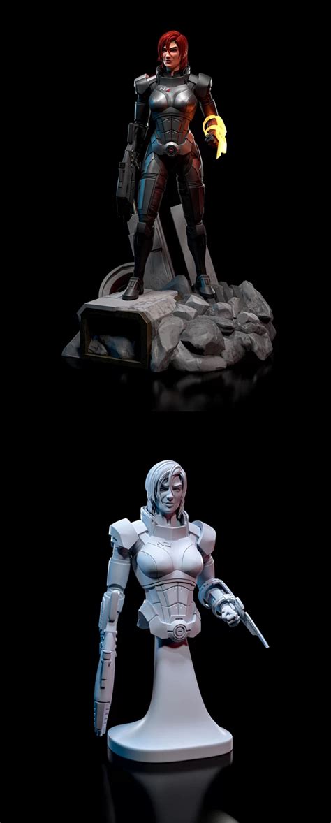 Commander Shepard Female ‣ 3d Print Model ‣