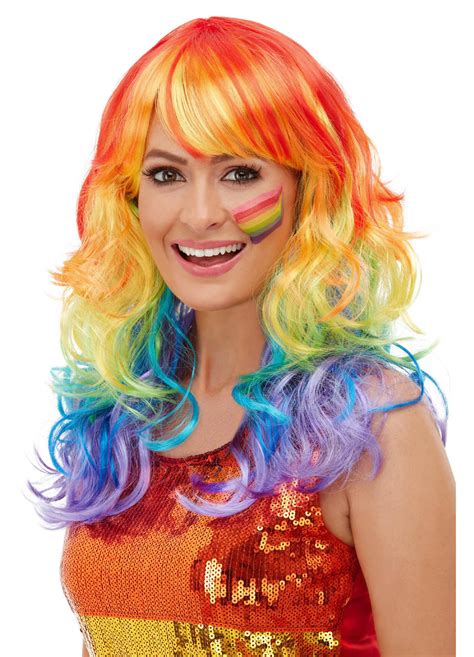 Rainbow Glam Wig — Party Britain