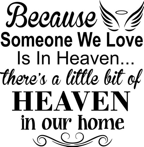 Because Someone We Love Is In Heaven Download File Only Cdr Etsy