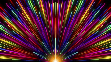 Download Wallpaper 2048x1152 Rays Stripes Multicolored Glow Rainbow