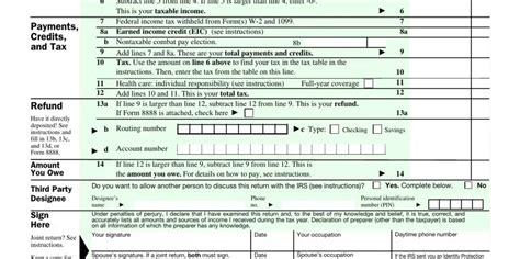 1040ez Form ≡ Fill Out Printable Pdf Forms Online