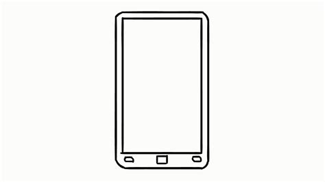 Mobile Cell Phone Tablet Hand Drawing Animation Illustration