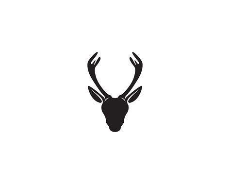 Deer Head Vector Logo Black 626699 Vector Art At Vecteezy
