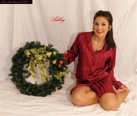 holiday 2 teen lingerie model ashley christmas themed photo shoot silk and satin rescue vintage