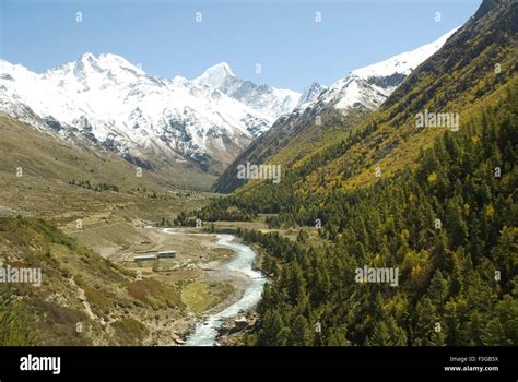 Kinner Kailash Snow Covered Mountain Range At Chitkul Sangla Valley