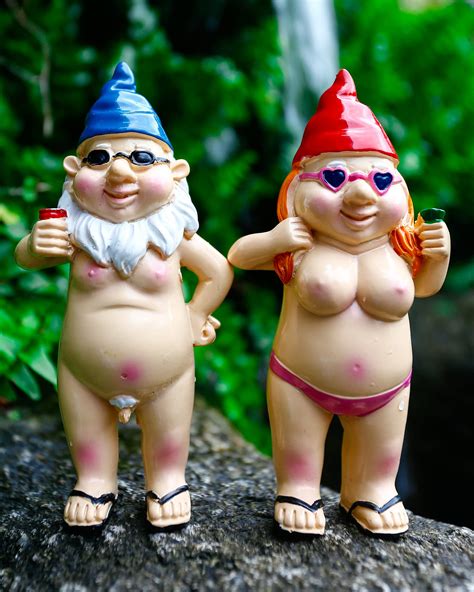 Bbdis Pcs Naked Gnomes Statues Inch Naughty Garden Gnome Funny