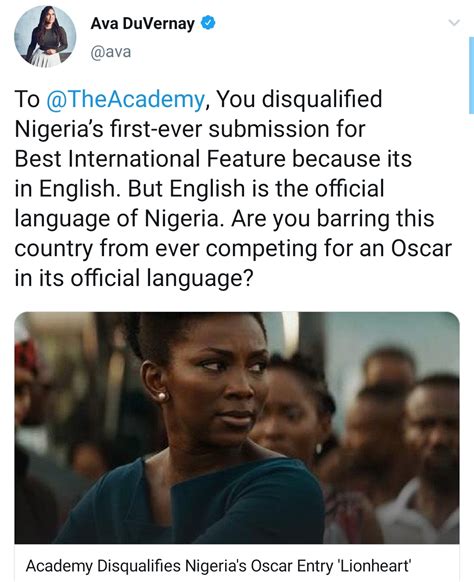 Nigeria S Oscar Entry Lionheart Gets Disqualified Over Too Much English Dialogue