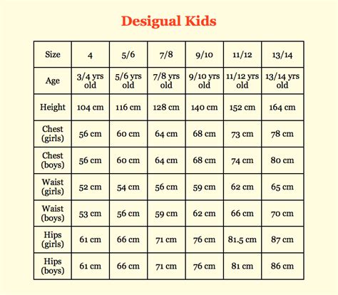 Desigual Size Guide - Canada | Fun Fashion