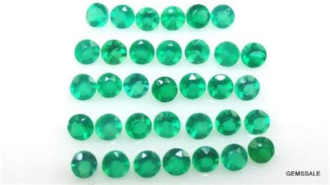 10 Pieces 2mm To 3mm Green Onyx Faceted Round Gemstone Green Etsy