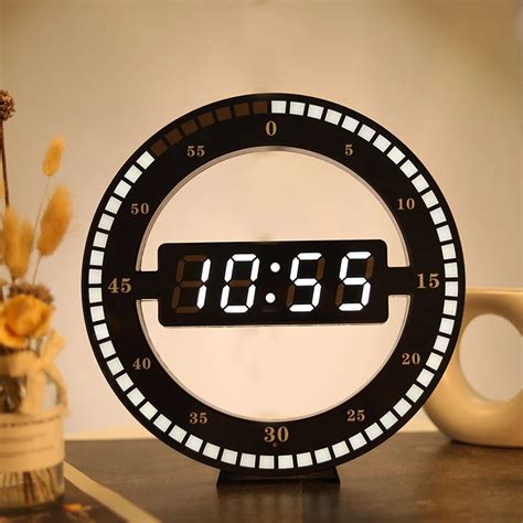 Modern Led Digital Large Wall Clock 3d Luminous Silent Electronic