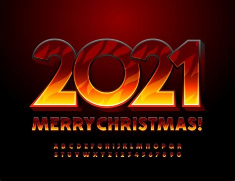 Tarjeta De Felicitación De Feliz Navidad 2021 Fuente Caliente