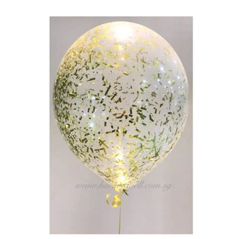 Gold Glitter Helium Latex Balloon Glitter Gold Confetti Latex Balloon