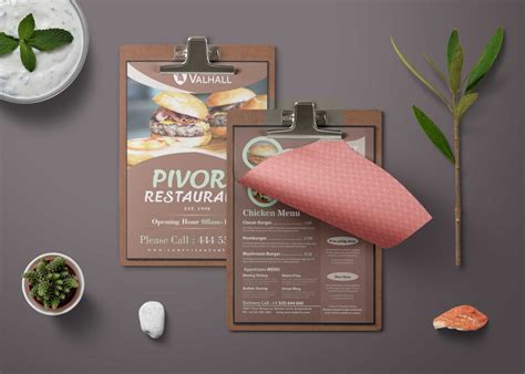 Restaurant A4 Two Side Menu Psd Template 99effects