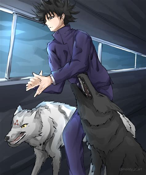 Megumi With His Divine Dogs By Moistyjrart On Deviantart