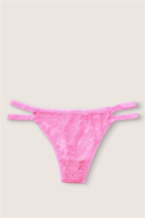 Buy Victorias Secret Pink Lace Strappy Thong From The Victorias