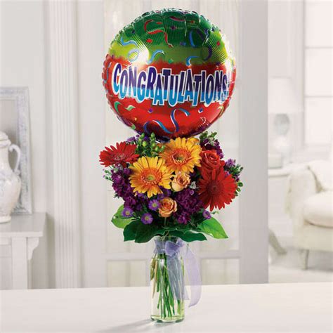 Congratulation Flower And Mylar In Los Angeles Ca Flowers Pronto
