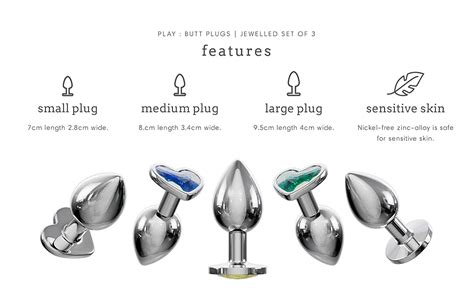 Jewelled Butt Plugs By Bed Geek Stainless Smooth Metal Anal Plug Adult Sex Toys Velvet Bags 3