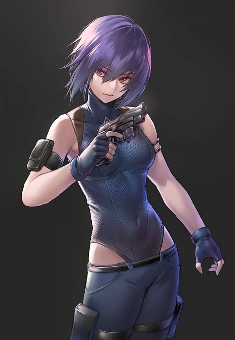 kusanagi motoko ghost in the shell and 1 more drawn by deluxe