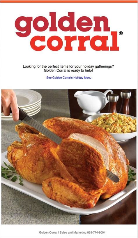 Below we have already prepared a. Let Golden Corral do all of the work. See their holiday ...