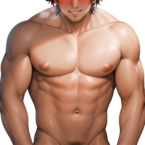 Rule 34 Abs Ai Generated Bara Blush Gay Male Male Only Muscular Male