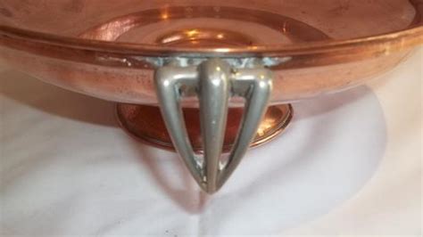 Copperware Stunning Antique Copper Bowl On A Stand With