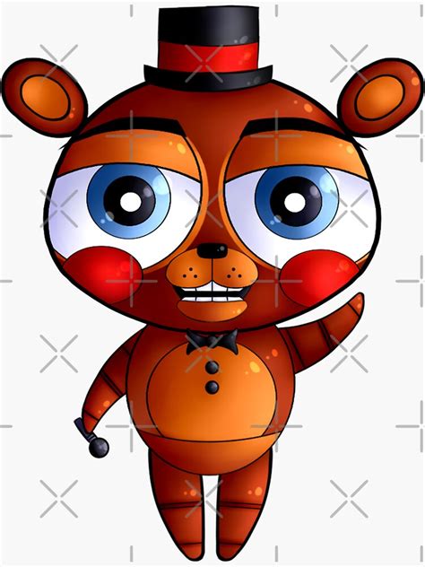 Fnaf 2 Chibi Toy Freddy Fazbear Sticker By Mokamizore97 Redbubble