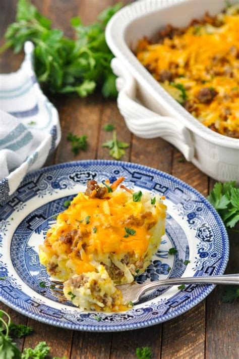 Sausage Hash Brown Casserole The Seasoned Mom