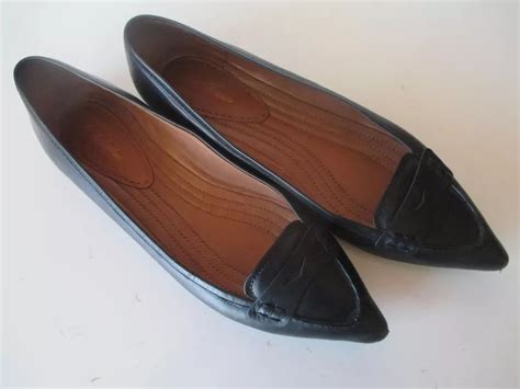 Brooks Brothers Womens Sz 10 Black Point Loafers Flat Slipper Dress