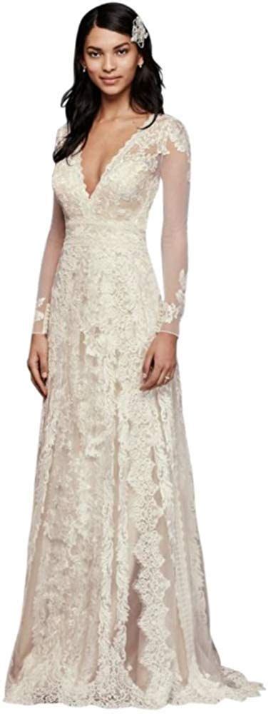 Melissa Sweet Linear Lace Wedding Dress Style Ms251173 Ivory 0 At