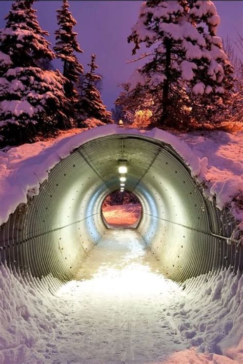 Snow Tunnel Scenery Places To See Germany