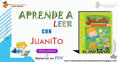 Material Educativo Aprende A Leer Con Juanito Excelente Libro De Lectura