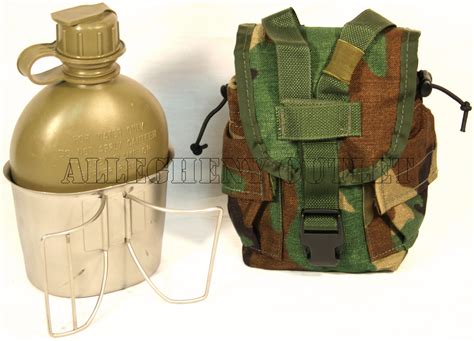 New 1 Qt Canteen W Molle Ii Woodland Cover Pouch Cup On Popscreen