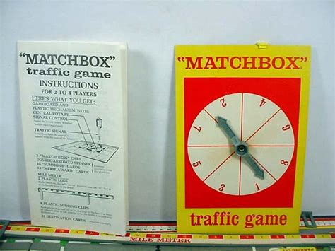1968 Matchbox Traffic Game W 2 Cars In Orig Box