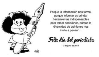 En el día del periodista, saludamos a todos aquellos que con su voz y con su palabra escrita, contribuyen diariamente a la difusión de la información desde los diferentes escenarios locales, nacionales e internacionales, concretando así un. Pinamar noticias 24 hs.: 7 DE JUNIO DIA DEL PERIODISTA