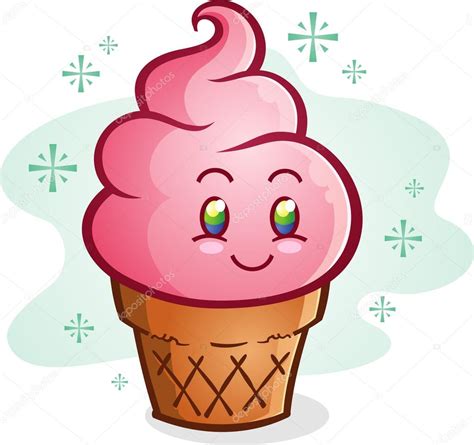 Ice cream cone cartoon transparent images (23). Pink Ice Cream Cone Cartoon — Stock Vector © aoshlick ...