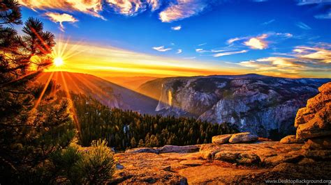 Hd Beautiful Sunrise In The Mountain Wallpapers 1080p Desktop
