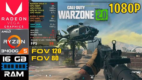 Call Of Duty Warzone 20 Ryzen 5 3400g 16gb Ram Youtube