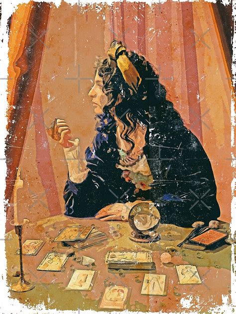 Vintage Gypsy Fortune Teller Poster For Sale By Salukeart Redbubble