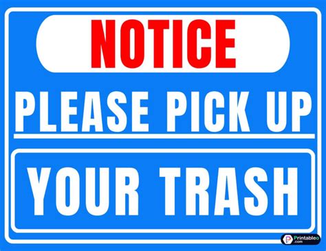 22 Trash Can Sign Download Free Printable Templates