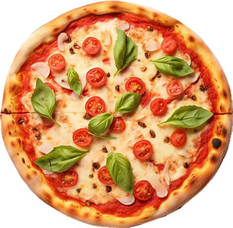 Ai Generated Margherita Pizza With Basil Png 37496555 Png