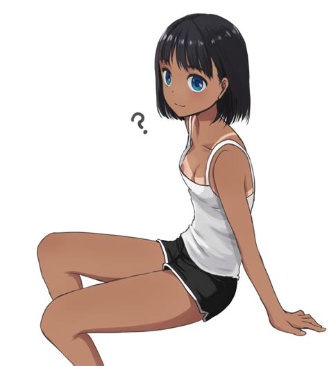 Kakukau Kofune Mio Summertime Render Highres Girl Bad Leg Black Hair Black Shorts