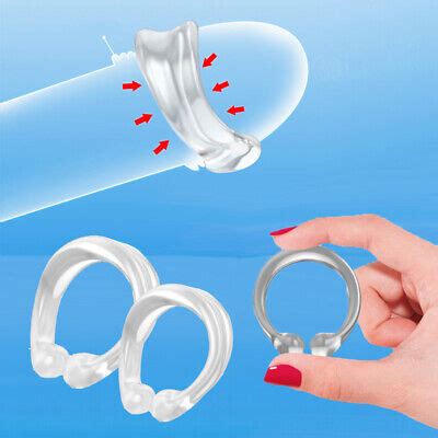 Pcs Men Foreskin Correction Ring Penis Extender Glans Sleeve Time Delay Ring Ebay