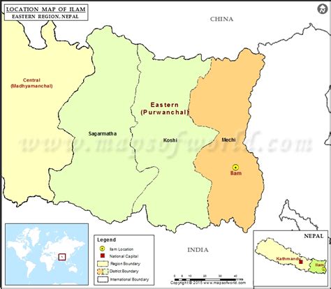 Where Is Ilam Location Of Ilam In Nepal Map