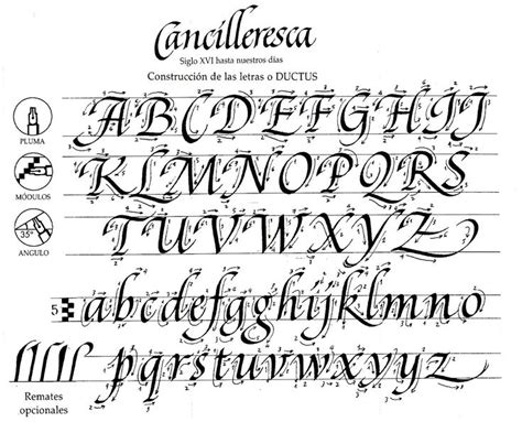 Calligraphie Chancellière Letras Caligraficas Estilos De Letras