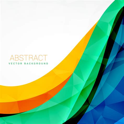 Abstract Colorful Wave Vector Design Background Download Free Vector